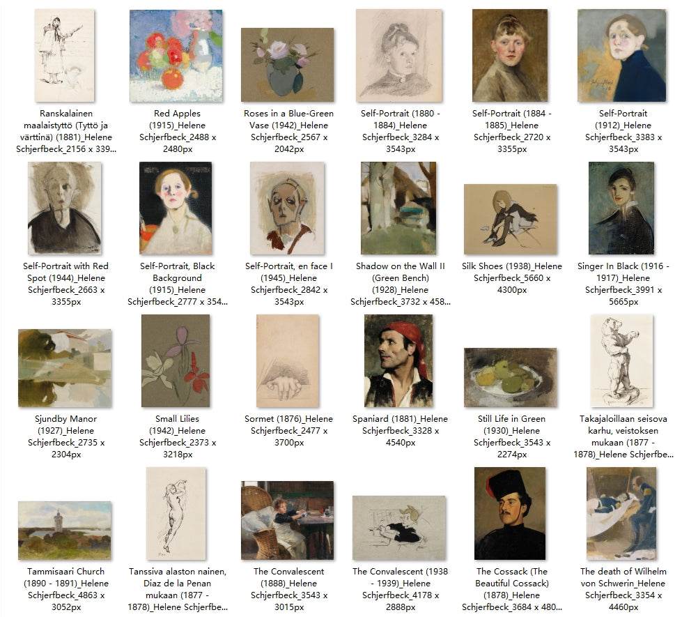 121 Painting Images by Helene Schjerfbeck (Finnish, 1862 – 1946) - Gandhanra-ART