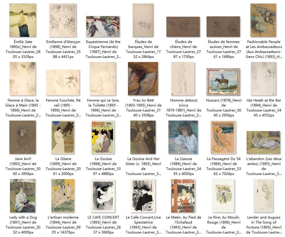 169 Painting Images by Henri de Toulouse-Lautrec (French, 1864-1901) - Gandhanra-ART