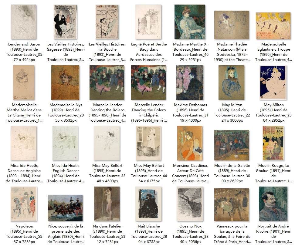 169 Painting Images by Henri de Toulouse-Lautrec (French, 1864-1901) - Gandhanra-ART