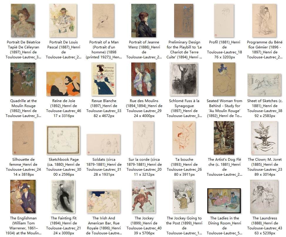 169 Painting Images by Henri de Toulouse-Lautrec (French, 1864-1901) - Gandhanra-ART