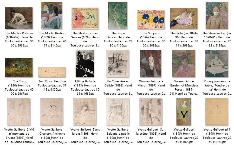 169 Painting Images by Henri de Toulouse-Lautrec (French, 1864-1901) - Gandhanra-ART