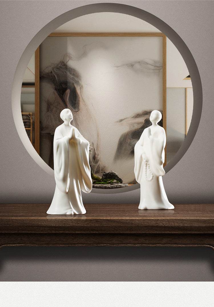 White Porcelain Buddha Statue - Gandhanra-ART