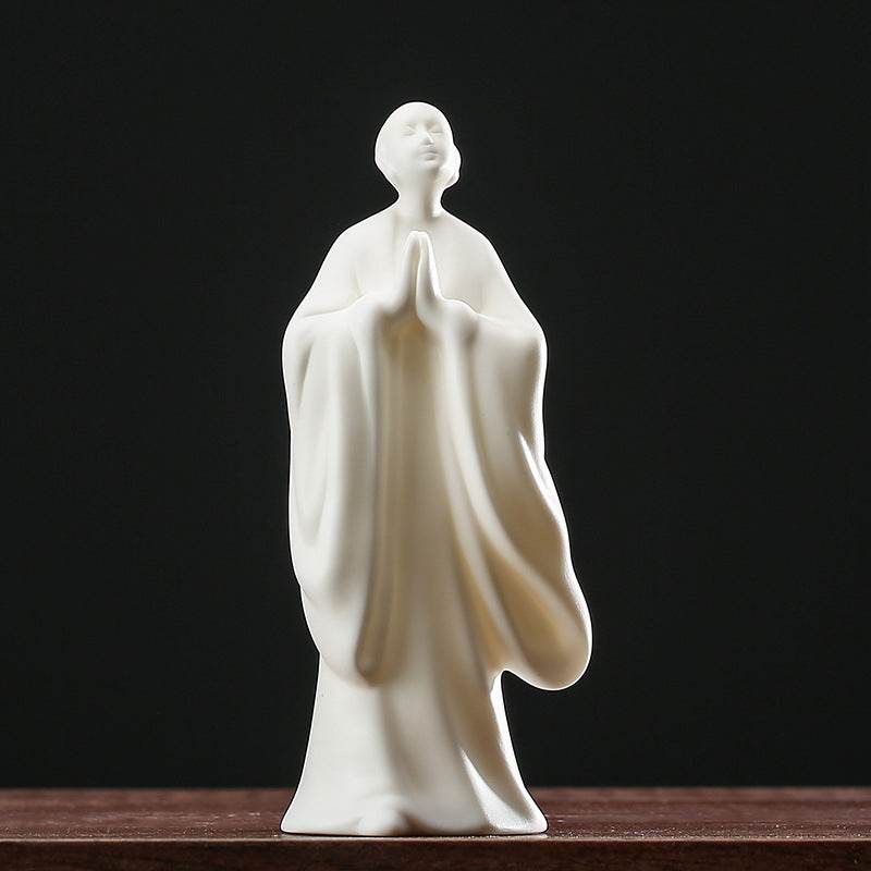 White Porcelain Buddha Statue - Gandhanra-ART