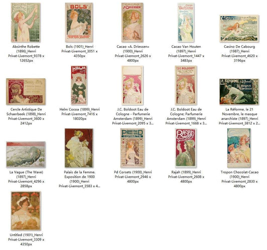 16 Painting Images by Henri Privat-Livemont (Belgian, 1861–1936) - Gandhanra-ART