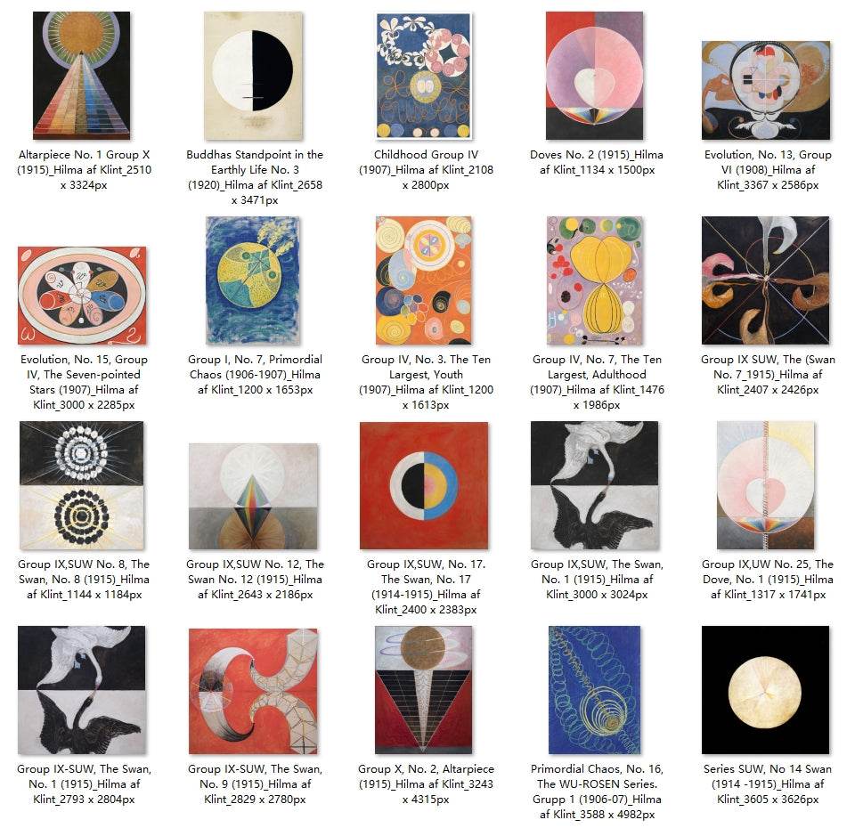 34 Painting Images by Hilma af Klint (Swedish, 1862 – 1944) - Gandhanra-ART