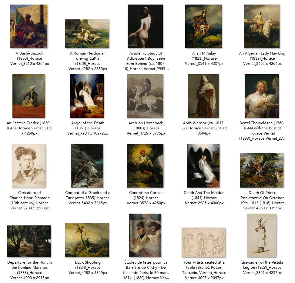 53 Painting Images by Horace Vernet (French, 1789-1863) - Gandhanra-ART