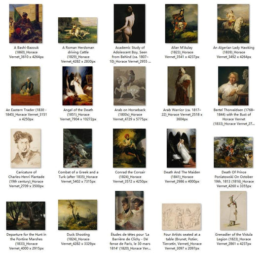 53 Painting Images by Horace Vernet (French, 1789-1863) - Gandhanra-ART
