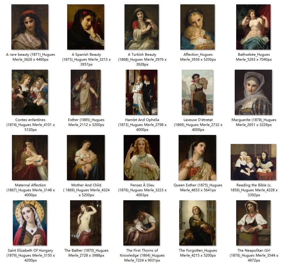 25 Painting Images by Hugues Merle (French, 1823 - 1881) - Gandhanra-ART