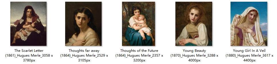 25 Painting Images by Hugues Merle (French, 1823 - 1881) - Gandhanra-ART