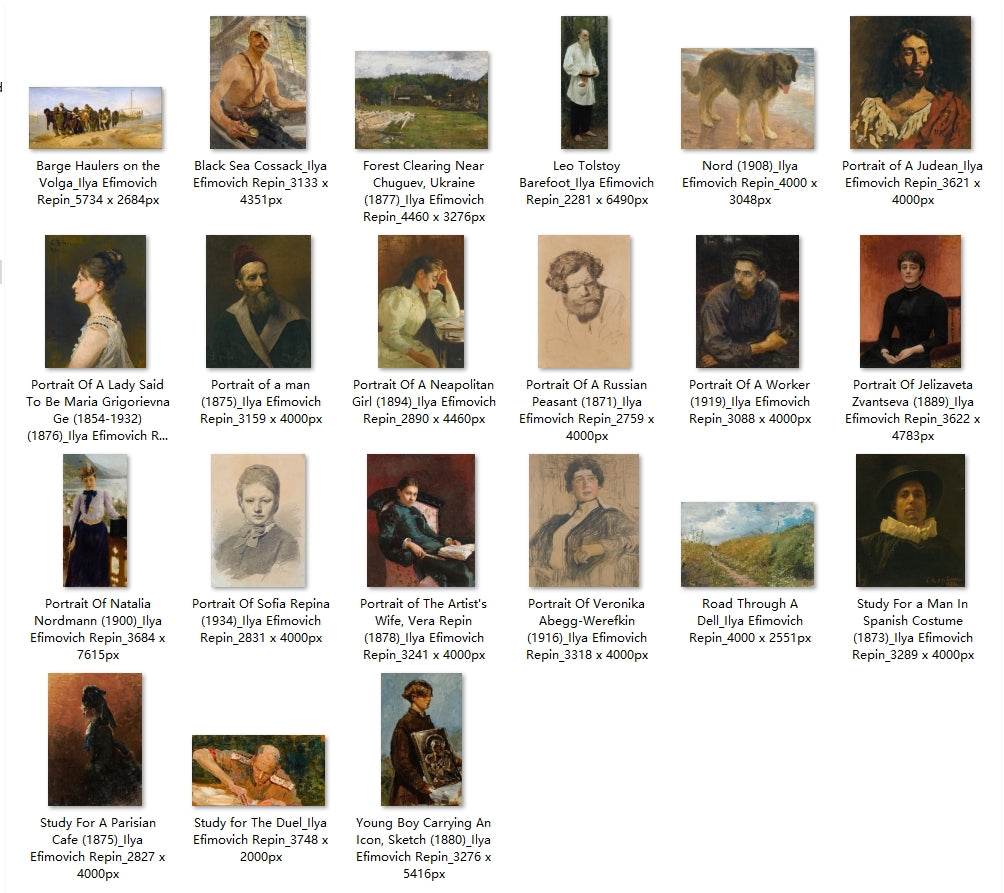 21 Painting Images by Ilya Efimovich Repin (Russian, 1844 – 1930) - Gandhanra-ART