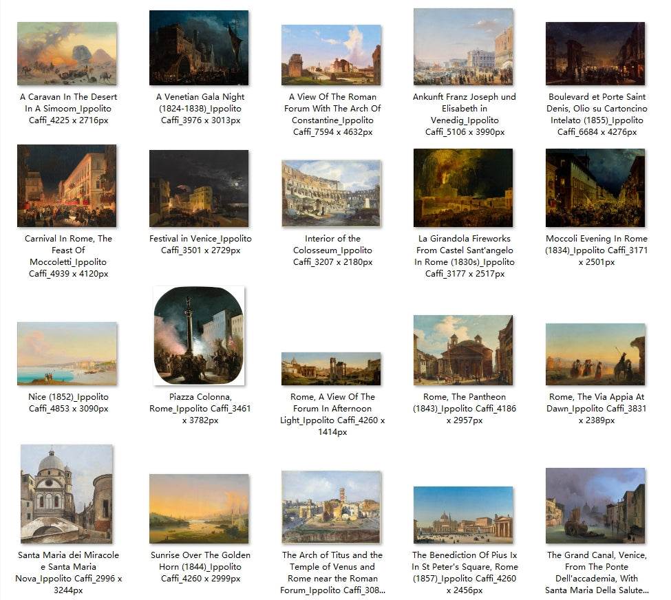 28 Painting Images by Ippolito Caffi (Italian, 1809 - 1866) - Gandhanra-ART