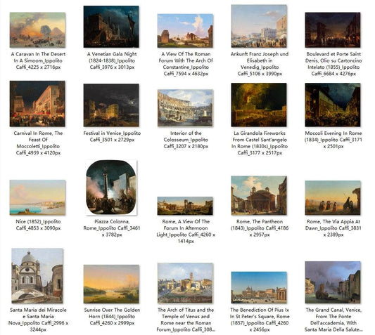 28 Painting Images by Ippolito Caffi (Italian, 1809 - 1866) - Gandhanra-ART