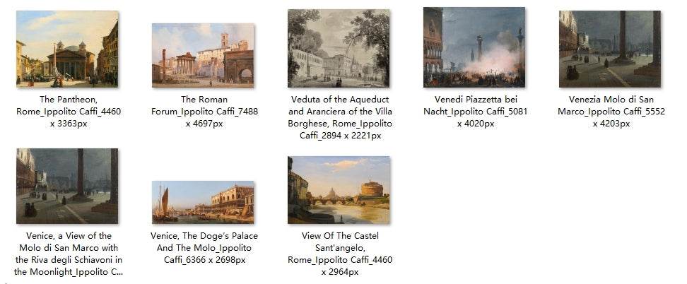 28 Painting Images by Ippolito Caffi (Italian, 1809 - 1866) - Gandhanra-ART