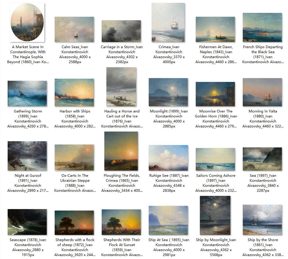 46 Painting Images by Ivan Konstantinovich Aivazovsky (Russian, 1817-1900) - Gandhanra-ART