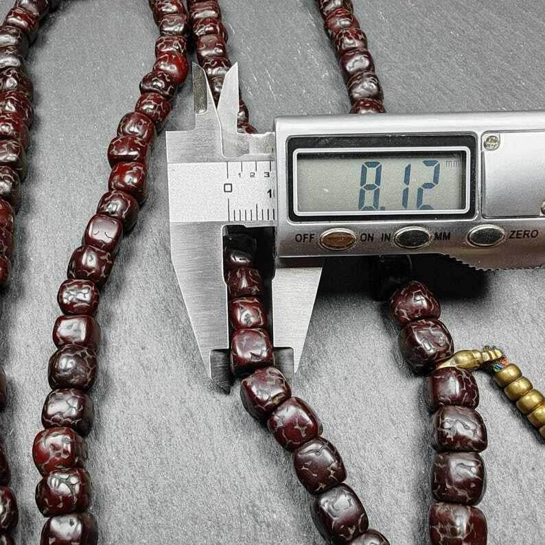 Mala Necklace,Old 8mm 108 Rudraksha Prayer Beads - Gandhanra-ART