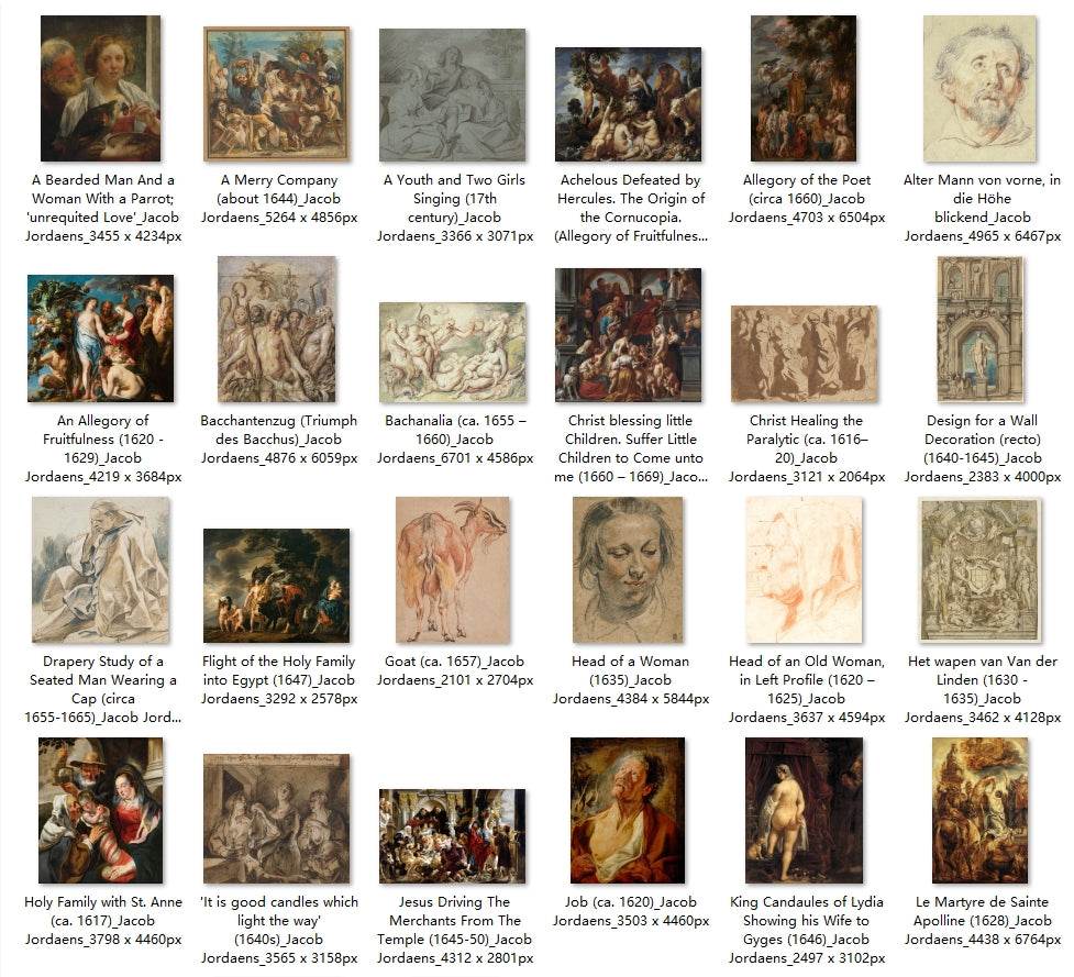 70 Painting Images by Jacob Jordaens (Flemish, 1593-1678) - Gandhanra-ART