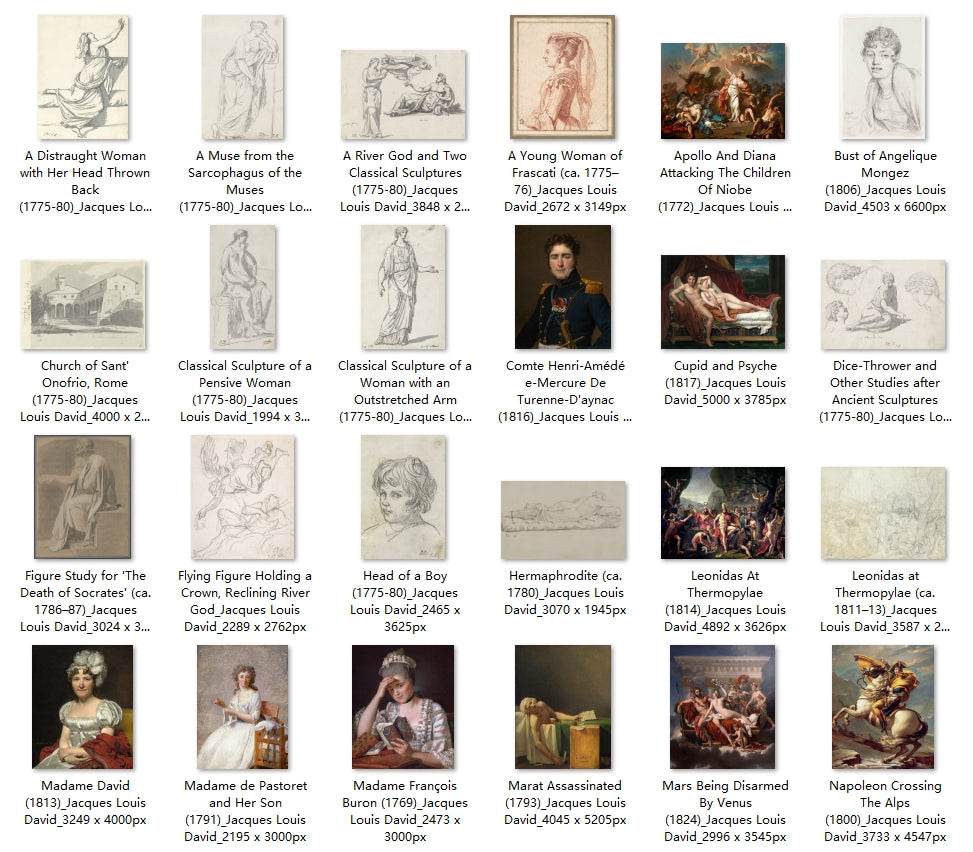 68 Painting Images by Jacques Louis David (French, 1748 - 1825) - Gandhanra-ART