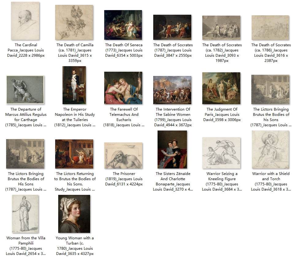 68 Painting Images by Jacques Louis David (French, 1748 - 1825) - Gandhanra-ART