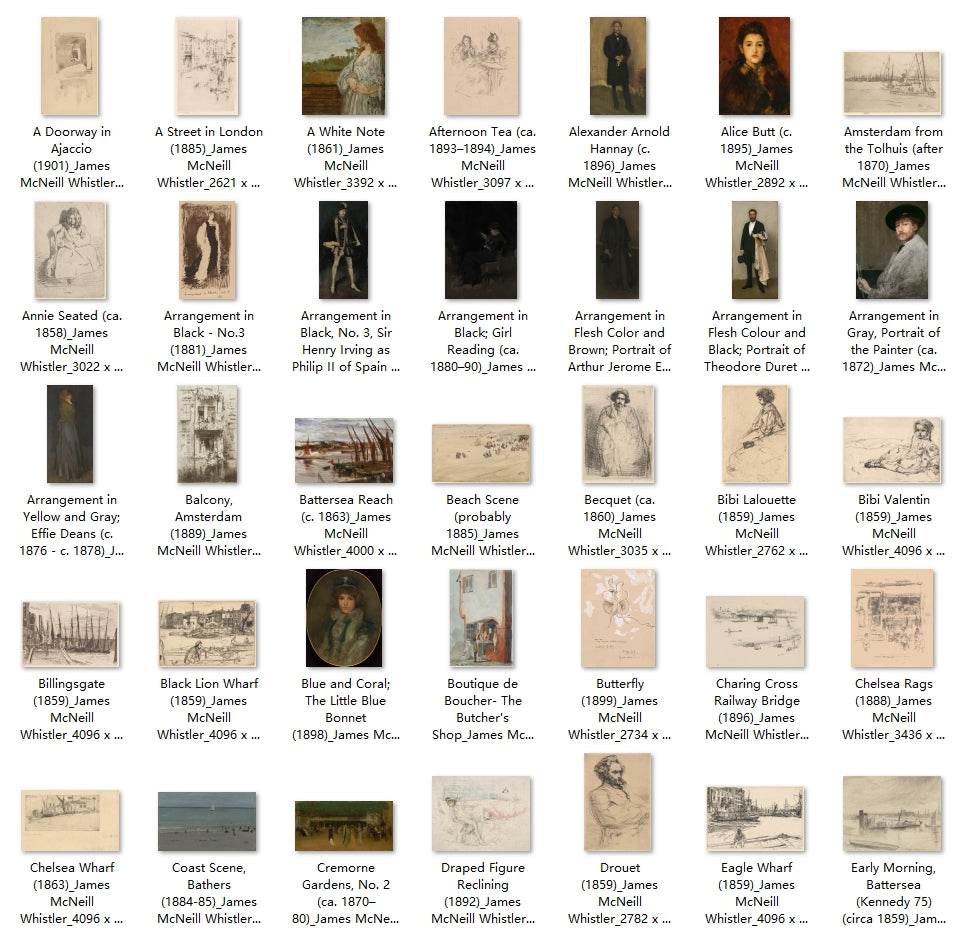 215 Painting Images by James McNeill Whistler (American, 1834-1903) - Gandhanra-ART