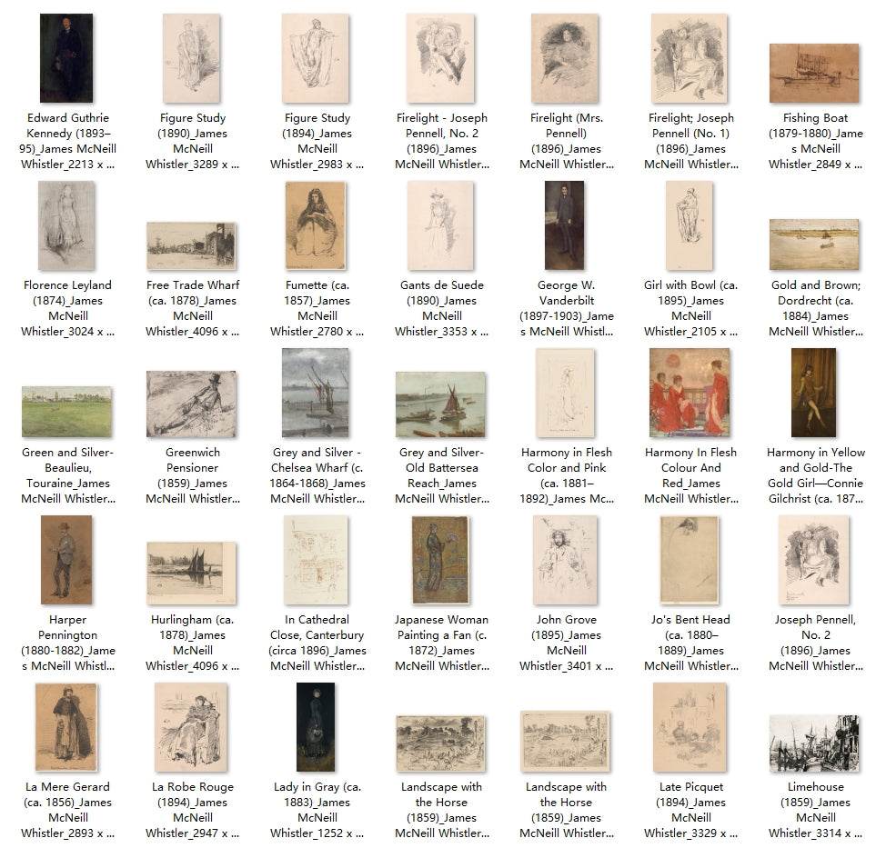 215 Painting Images by James McNeill Whistler (American, 1834-1903) - Gandhanra-ART