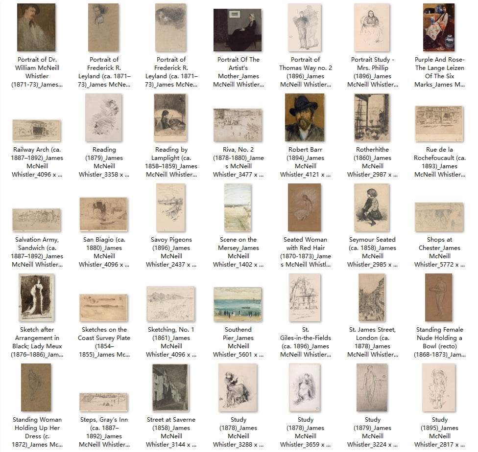 215 Painting Images by James McNeill Whistler (American, 1834-1903) - Gandhanra-ART