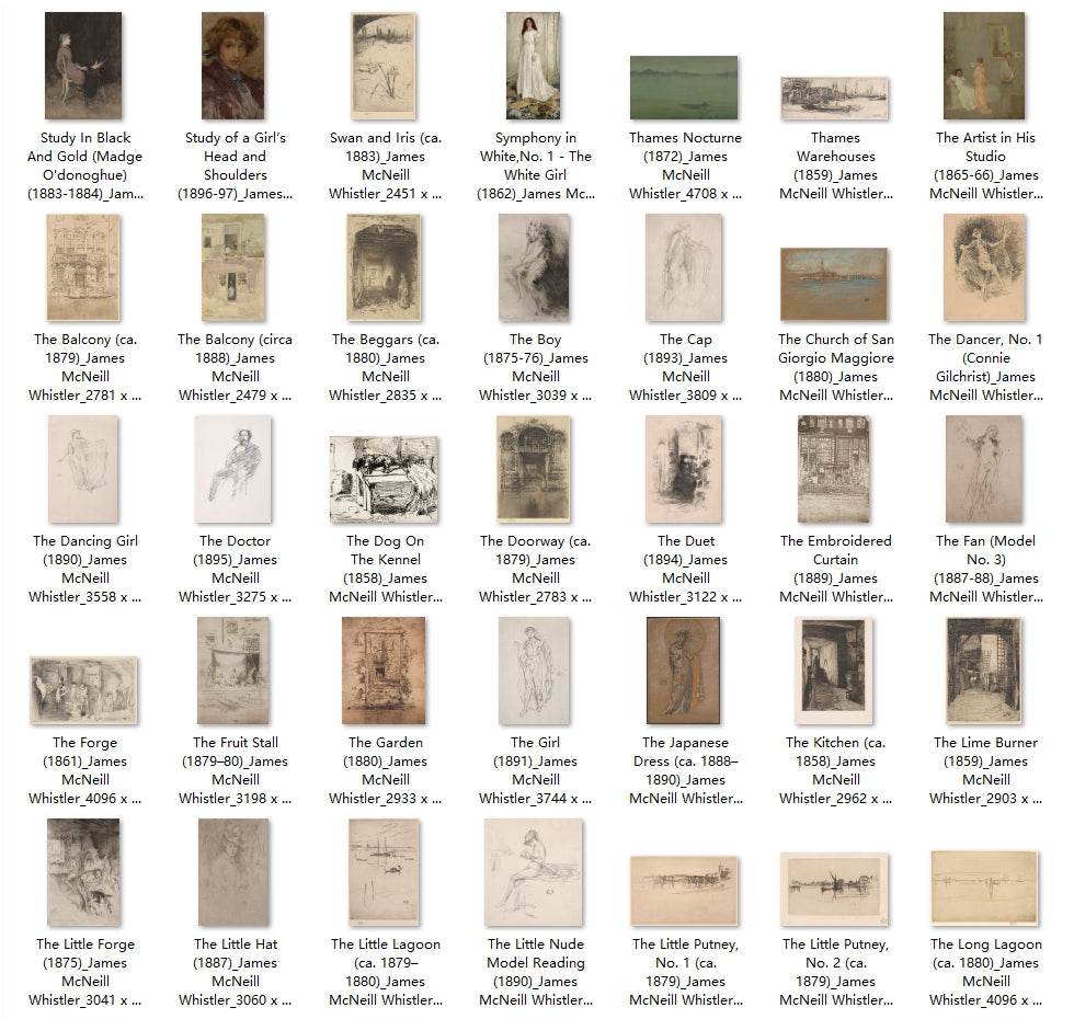 215 Painting Images by James McNeill Whistler (American, 1834-1903) - Gandhanra-ART