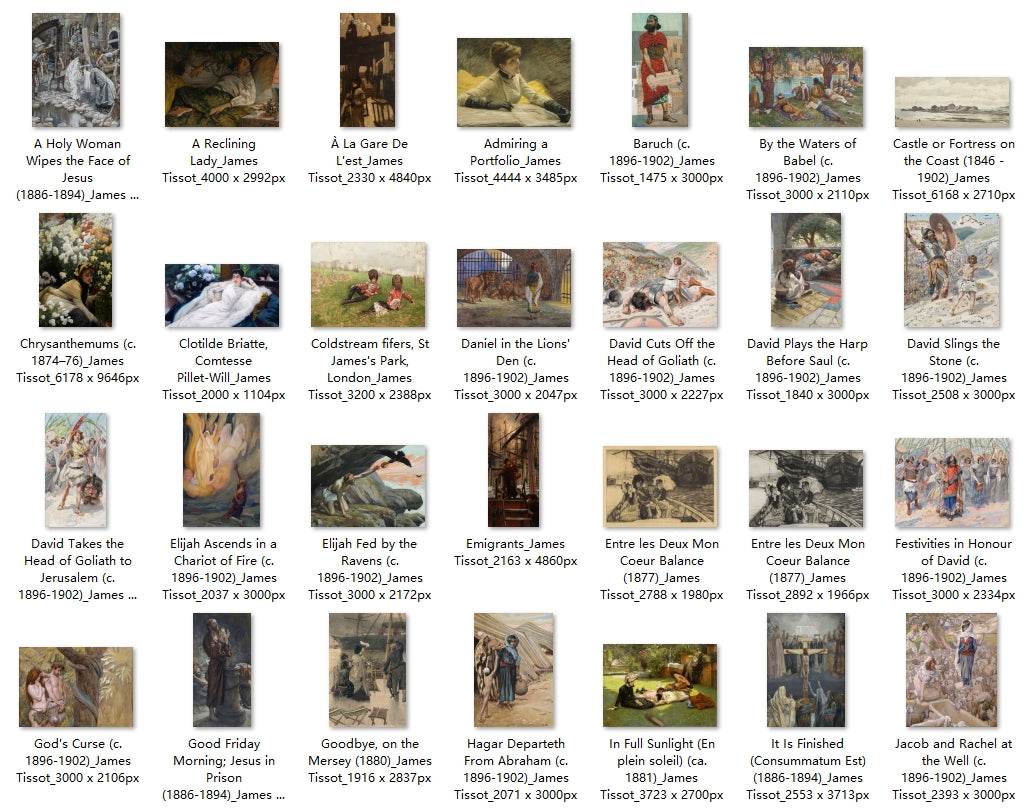 125 Painting Images by James Tissot (French, 1836-1902) - Gandhanra-ART