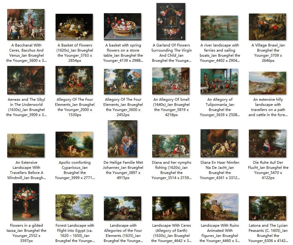 39 Painting Images by Jan Brueghel the Younger (Flemish, 1601 - 1678) - Gandhanra-ART