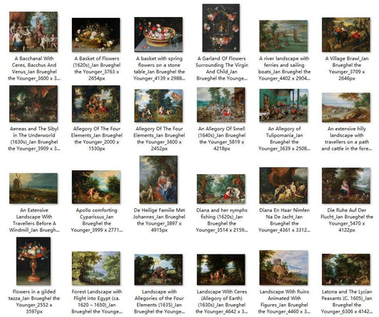39 Painting Images by Jan Brueghel the Younger (Flemish, 1601 - 1678) - Gandhanra-ART
