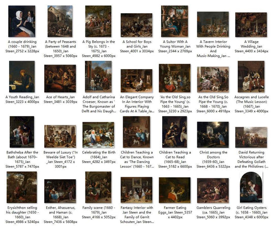 76 Painting Images by Jan Steen (Dutch, 1626-1679) - Gandhanra-ART