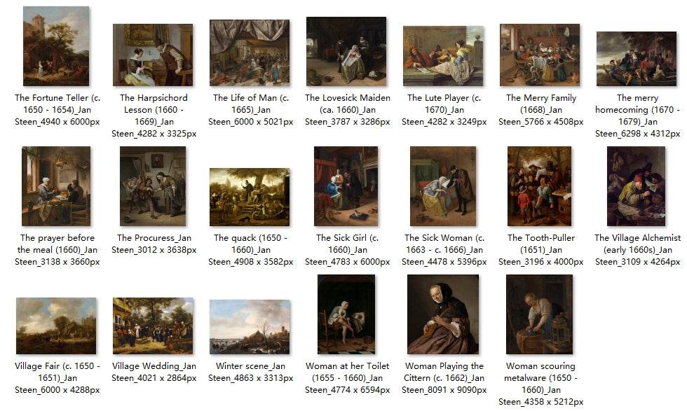 76 Painting Images by Jan Steen (Dutch, 1626-1679) - Gandhanra-ART