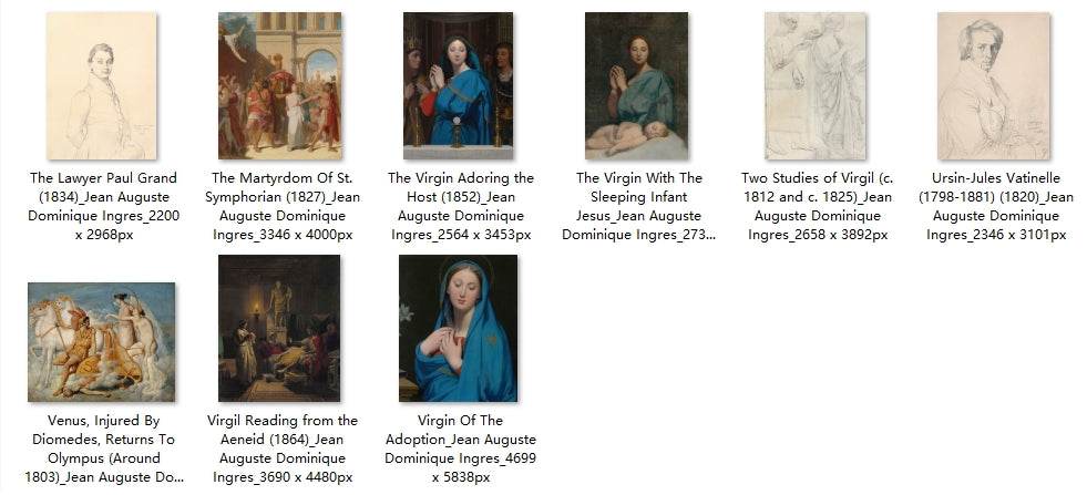 105 Painting Images by Jean Auguste Dominique Ingres (French, 1780 - 1867) - Gandhanra-ART