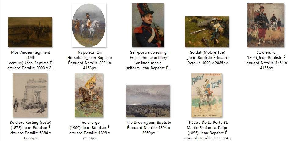 29 Painting Images by Jean-Baptiste Édouard Detaille (French, 1848 - 1912) - Gandhanra-ART