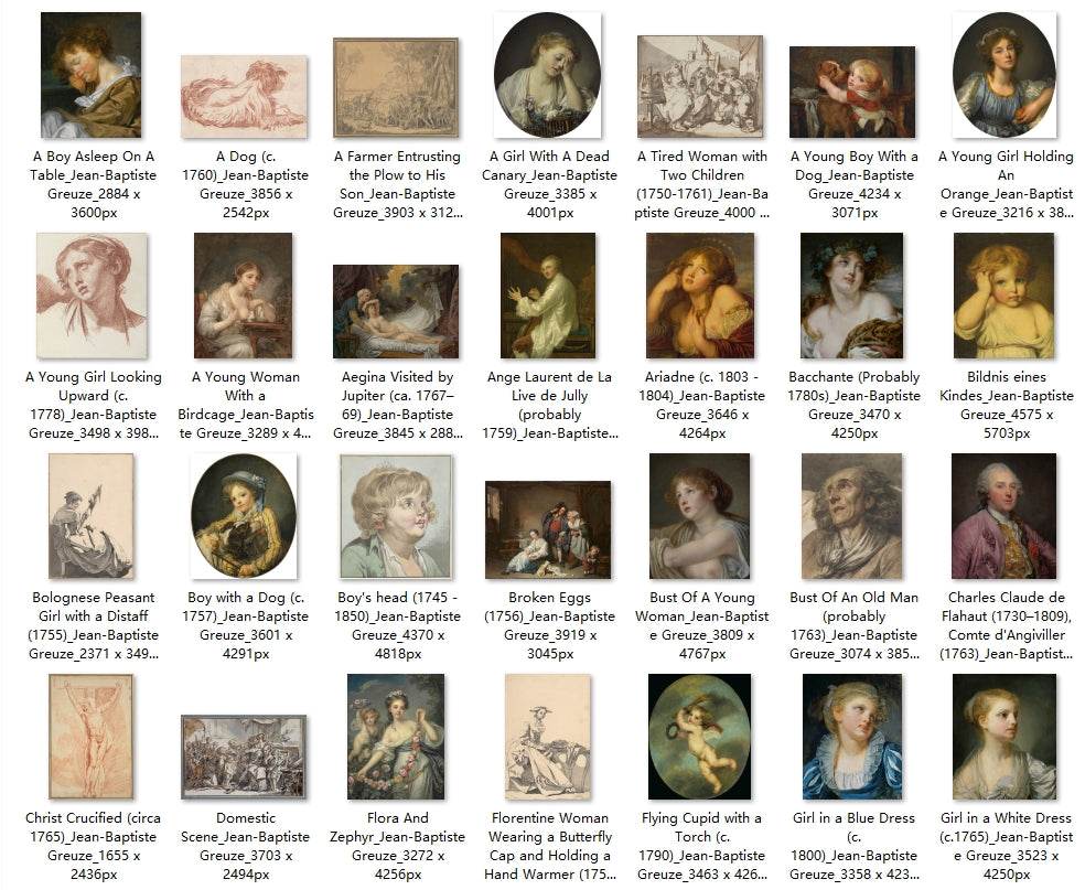 107 Painting Images by Jean-Baptiste Greuze (French, 1725-1805) - Gandhanra-ART