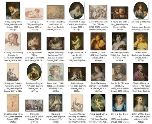 107 Painting Images by Jean-Baptiste Greuze (French, 1725-1805) - Gandhanra-ART