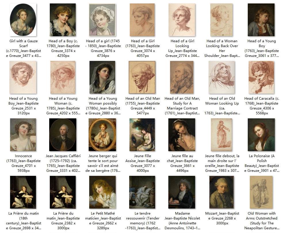 107 Painting Images by Jean-Baptiste Greuze (French, 1725-1805) - Gandhanra-ART