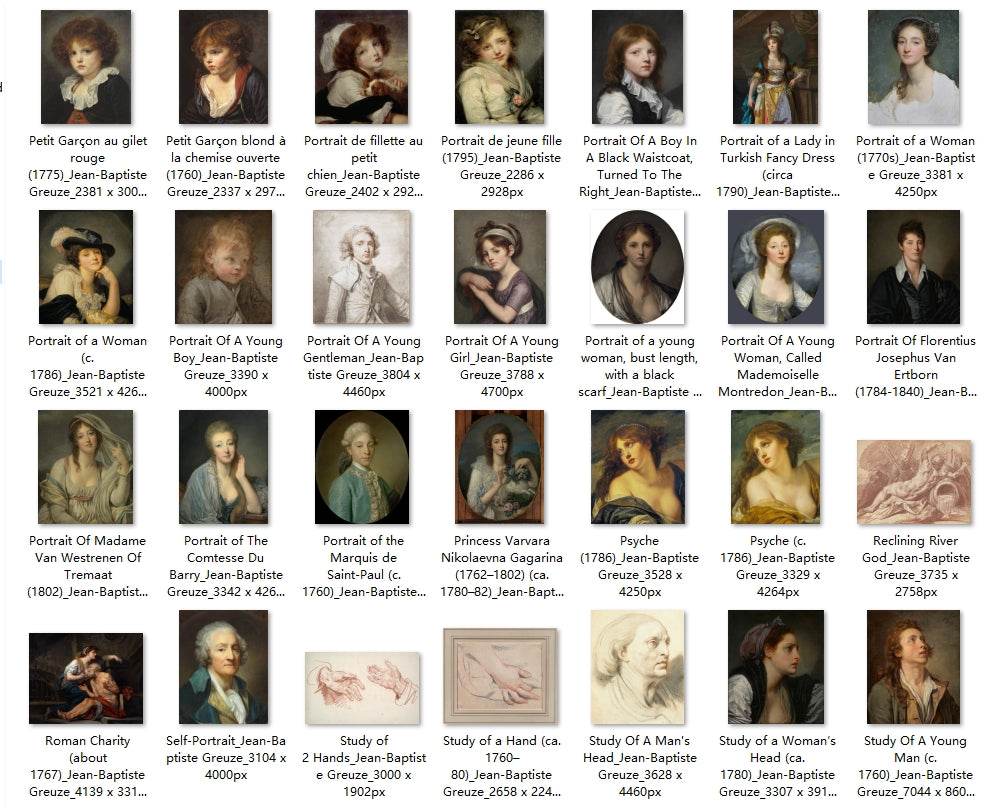 107 Painting Images by Jean-Baptiste Greuze (French, 1725-1805) - Gandhanra-ART
