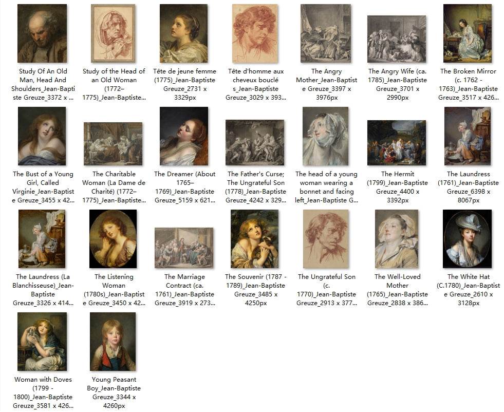 107 Painting Images by Jean-Baptiste Greuze (French, 1725-1805) - Gandhanra-ART