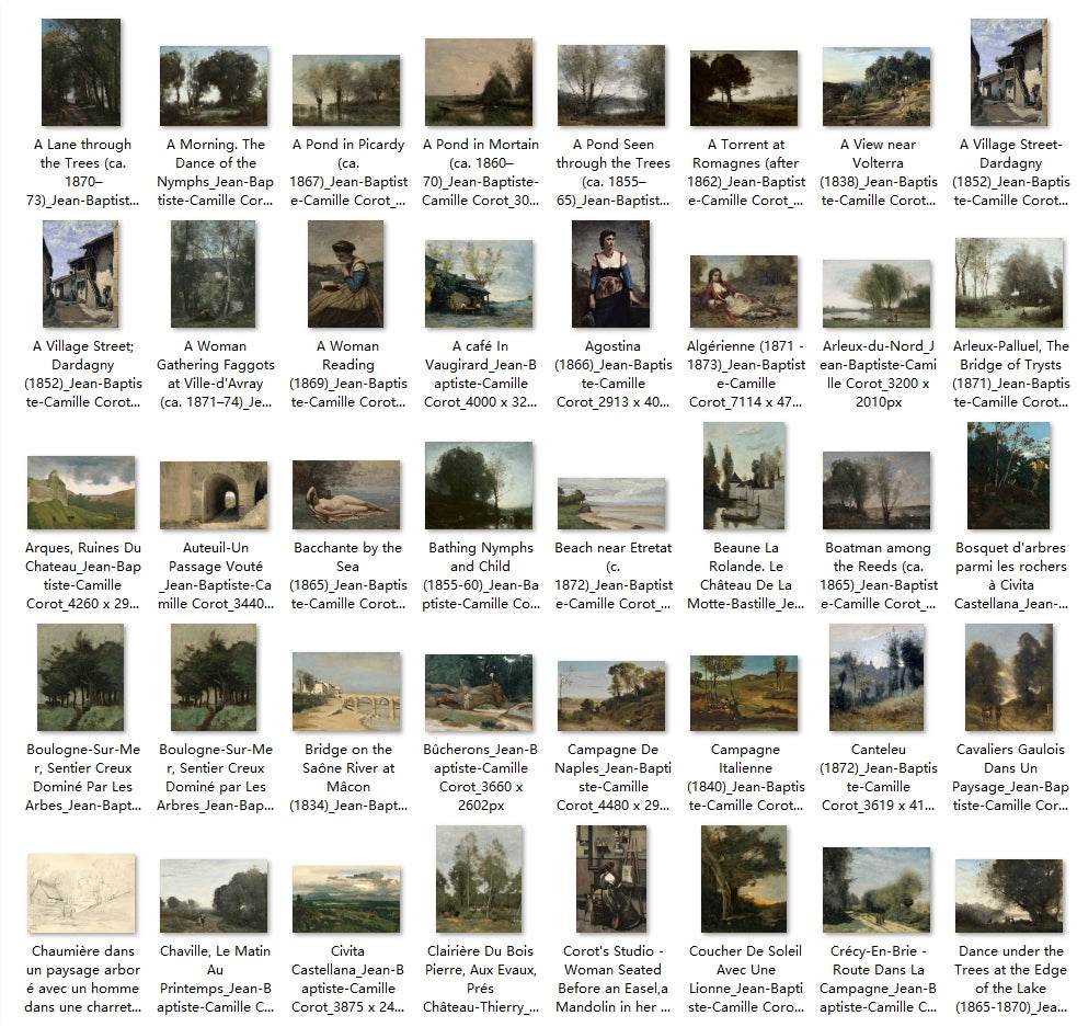 254 Painting Images by Jean-Baptiste-Camille Corot (French, 1796 - 1875) - Gandhanra-ART