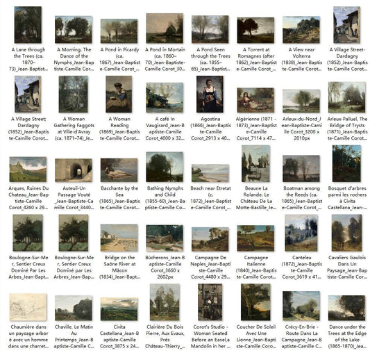 254 Painting Images by Jean-Baptiste-Camille Corot (French, 1796 - 1875) - Gandhanra-ART