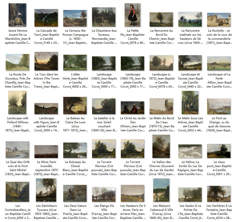 254 Painting Images by Jean-Baptiste-Camille Corot (French, 1796 - 1875) - Gandhanra-ART