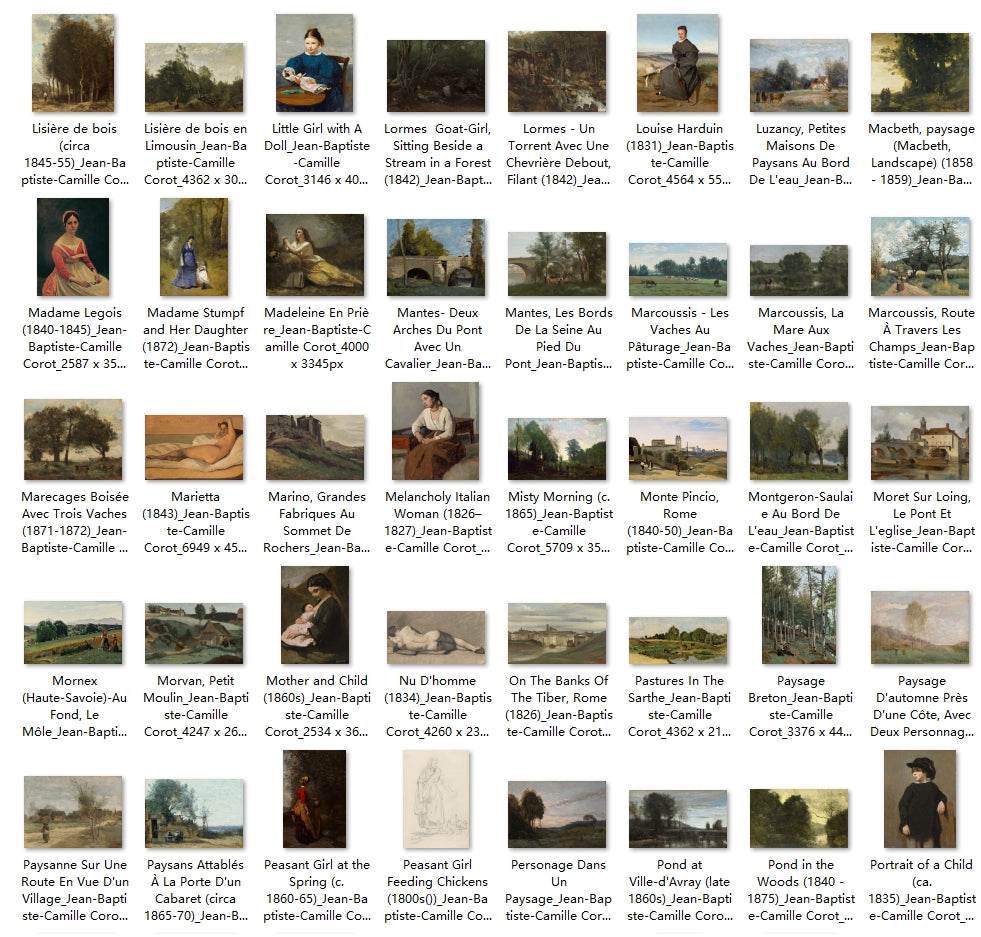 254 Painting Images by Jean-Baptiste-Camille Corot (French, 1796 - 1875) - Gandhanra-ART