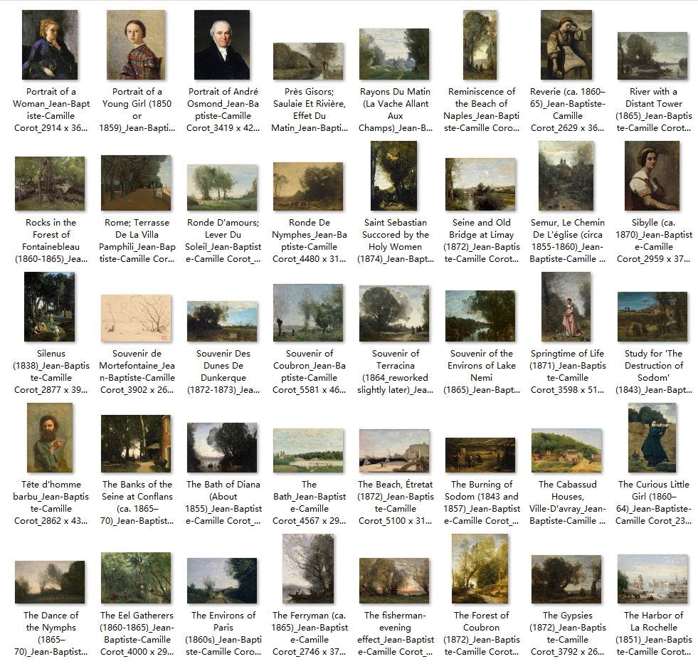 254 Painting Images by Jean-Baptiste-Camille Corot (French, 1796 - 1875) - Gandhanra-ART
