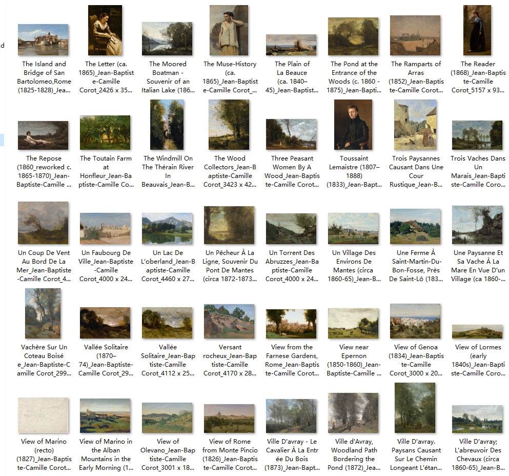 254 Painting Images by Jean-Baptiste-Camille Corot (French, 1796 - 1875) - Gandhanra-ART