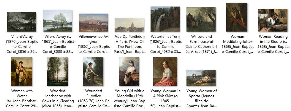 254 Painting Images by Jean-Baptiste-Camille Corot (French, 1796 - 1875) - Gandhanra-ART