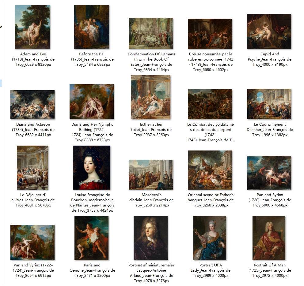 38 Painting Images by Jean-François de Troy (French, 1679-1752) - Gandhanra-ART
