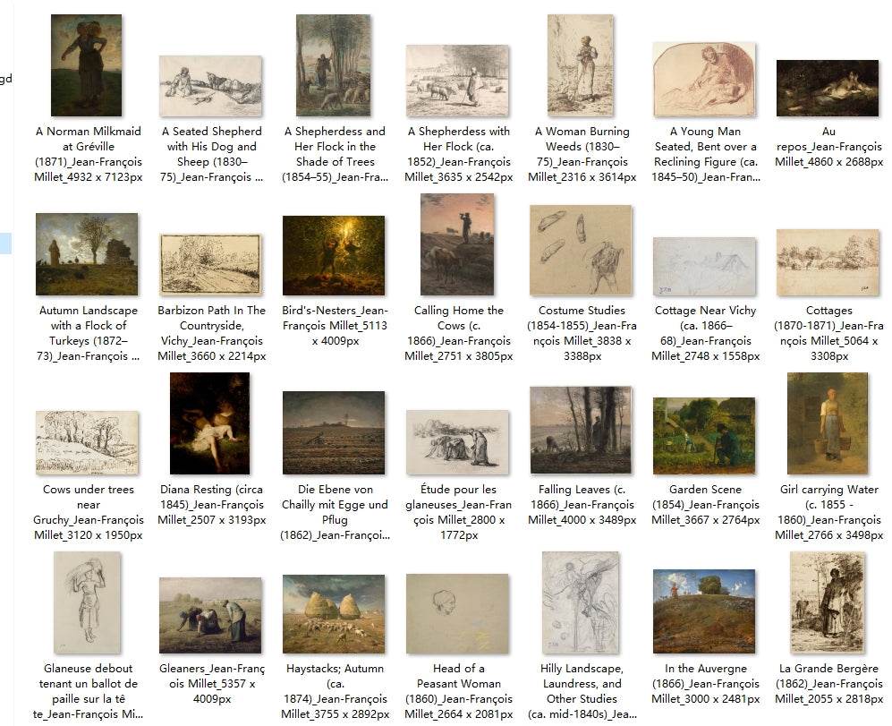 118 Painting Images by Jean-François Millet (French, 1814-1875) - Gandhanra-ART