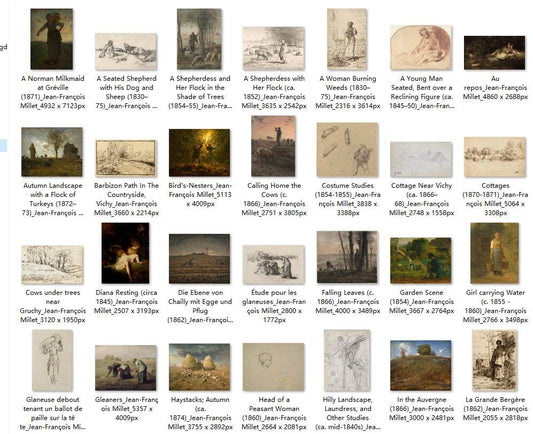 118 Painting Images by Jean-François Millet (French, 1814-1875) - Gandhanra-ART