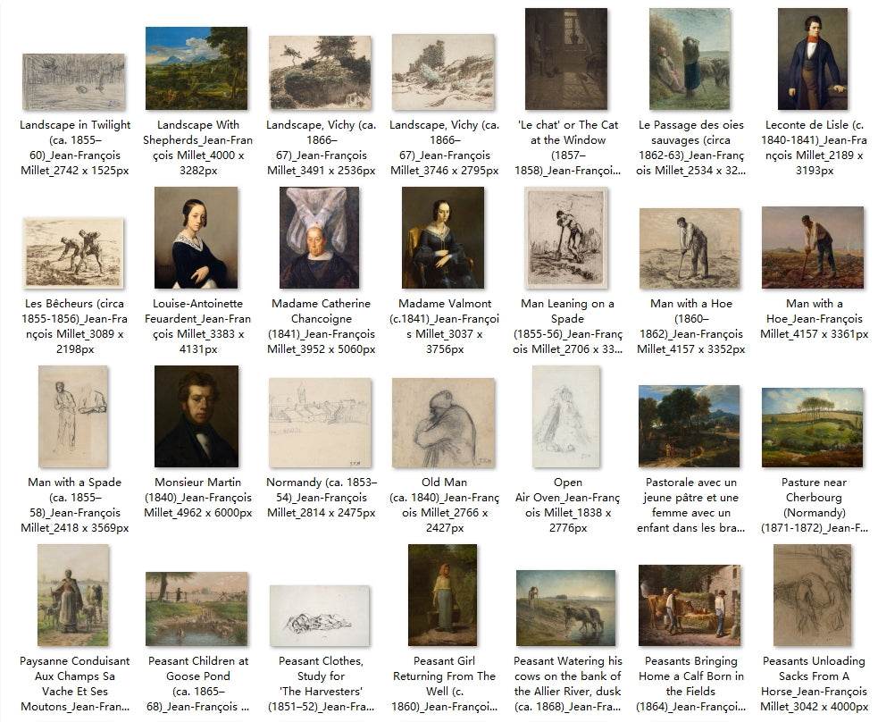 118 Painting Images by Jean-François Millet (French, 1814-1875) - Gandhanra-ART