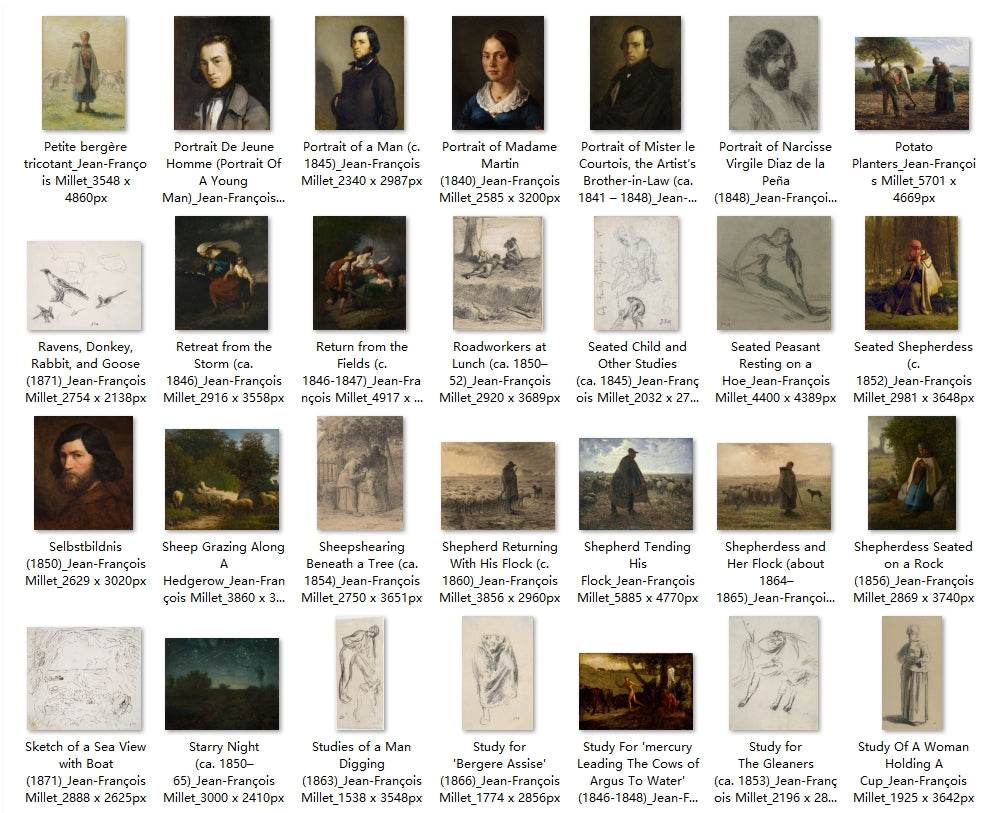 118 Painting Images by Jean-François Millet (French, 1814-1875) - Gandhanra-ART